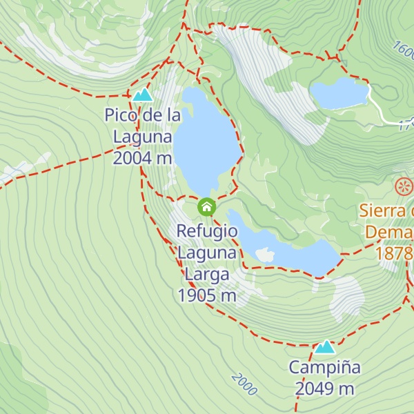 Map of Refugio Laguna Larga
