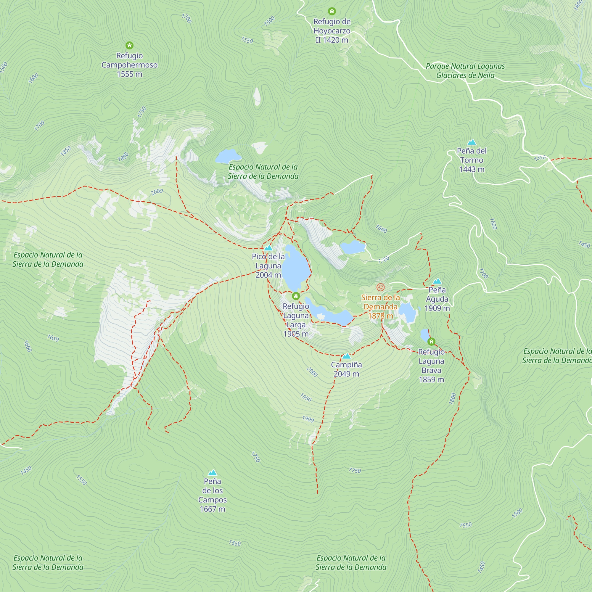 Refugio Laguna Larga map