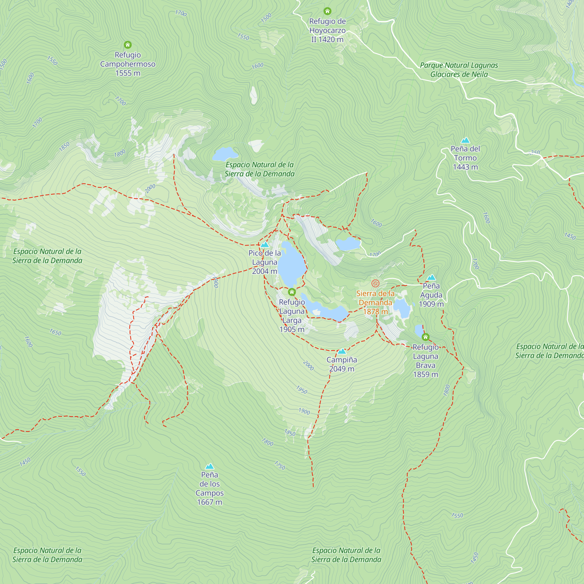 Refugio Laguna Larga map