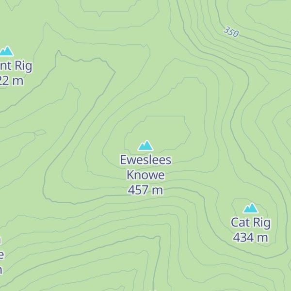 Map of Eweslees Knowe