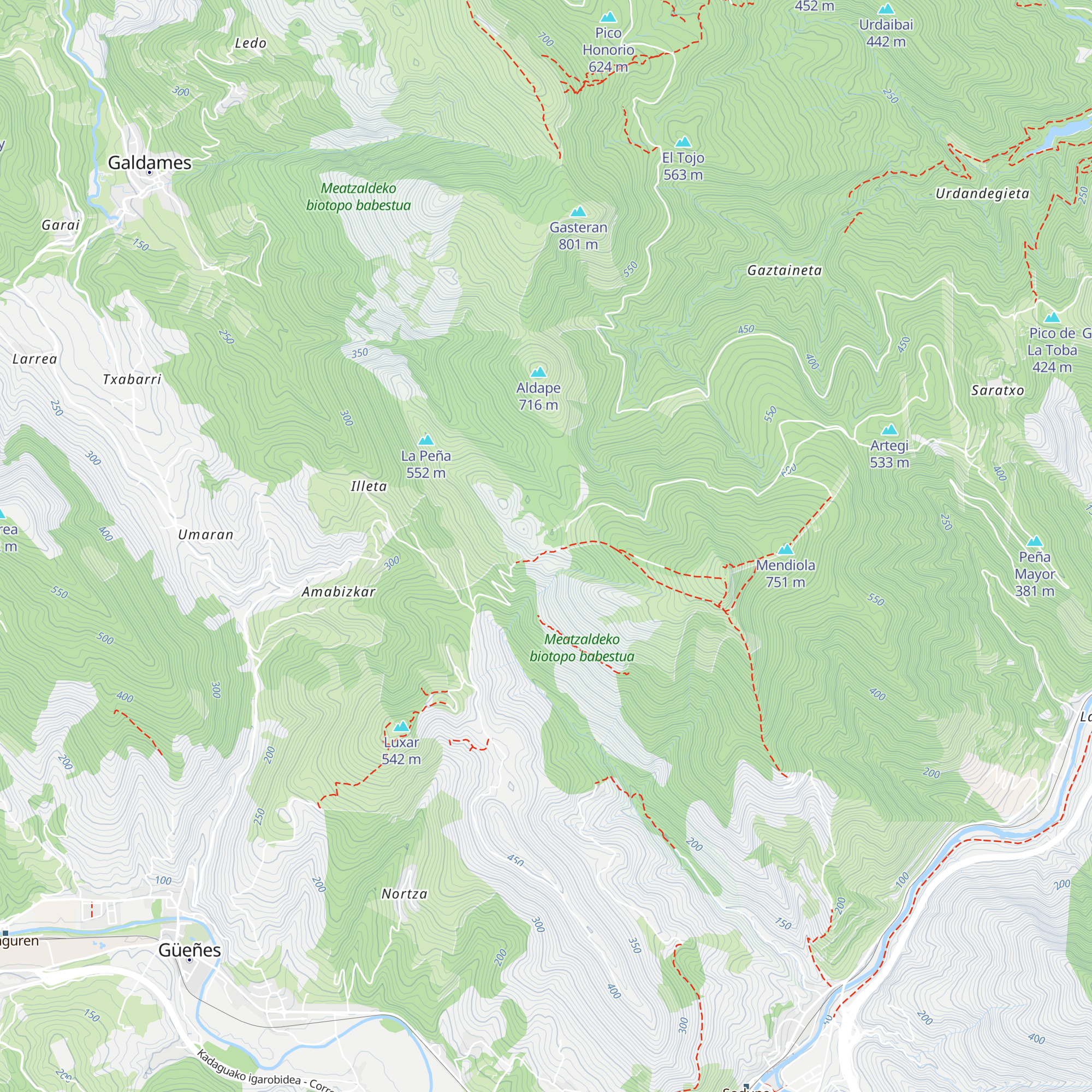 Refugio de Eretza map