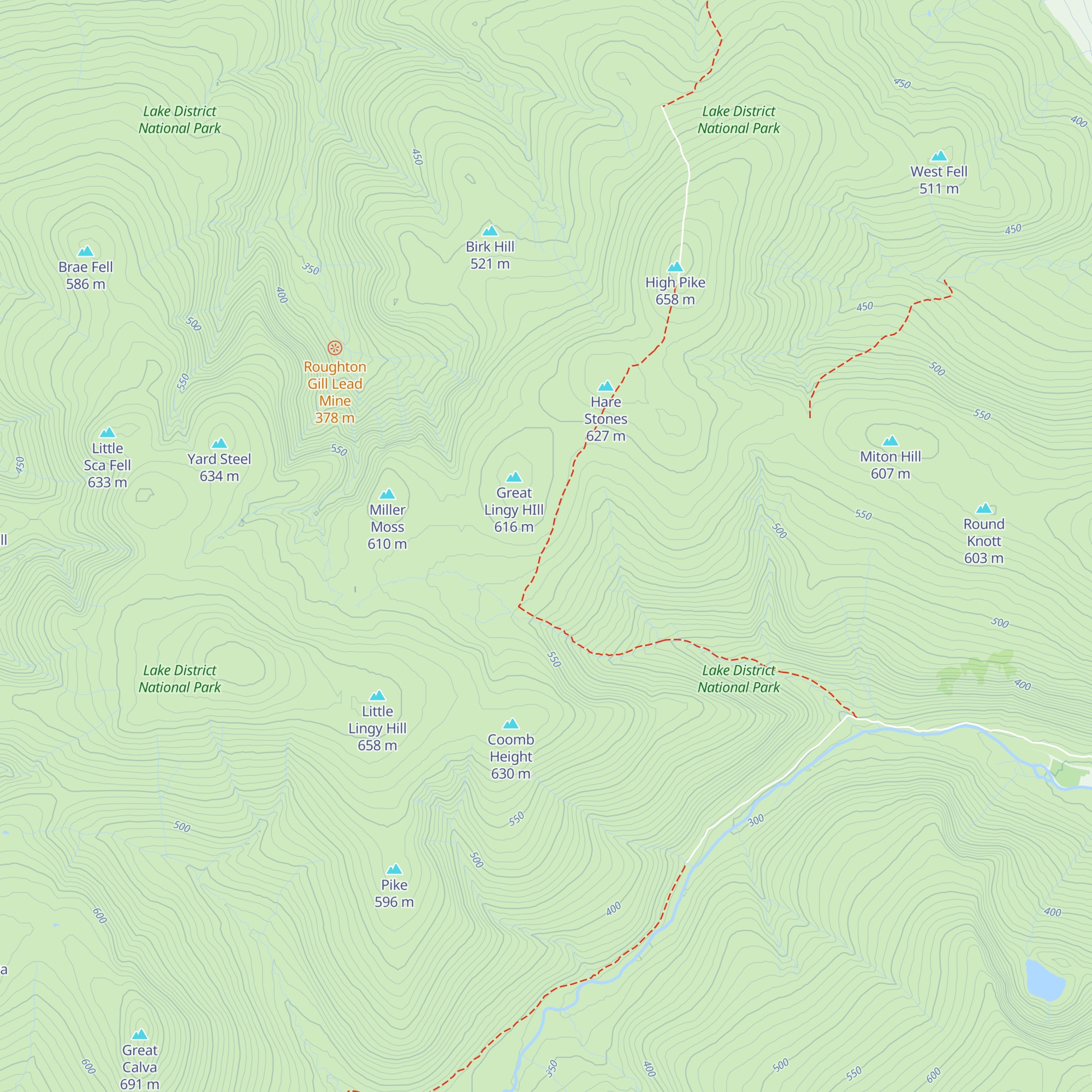 Great Lingy Hut map