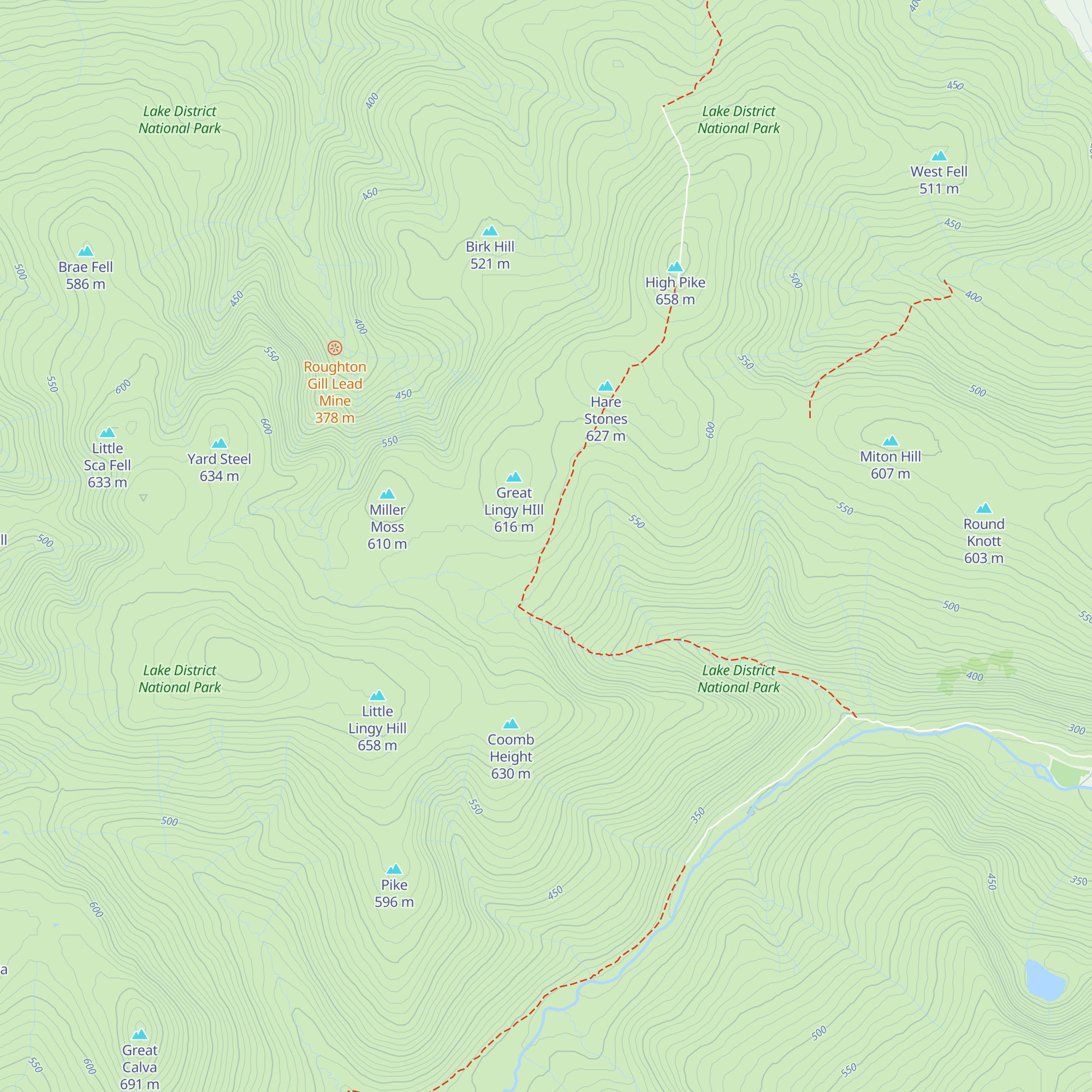 Great Lingy Hut map