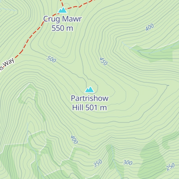 Map of Partrishow Hill