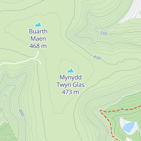 Map of Mynydd Twyn Glas