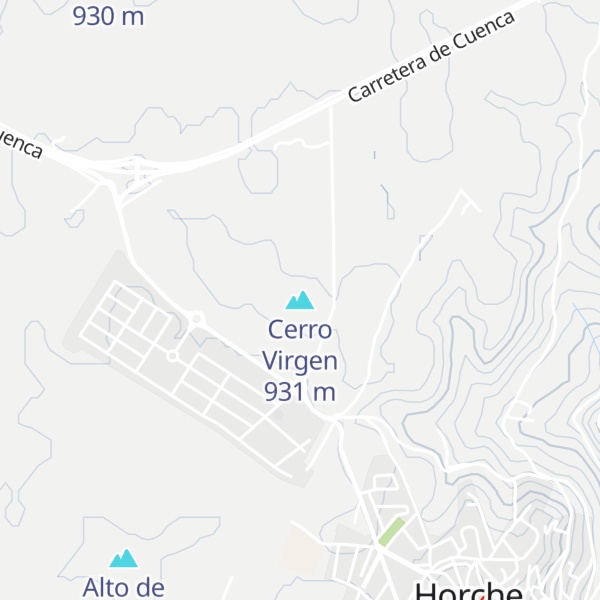 Map of Cerro Virgen