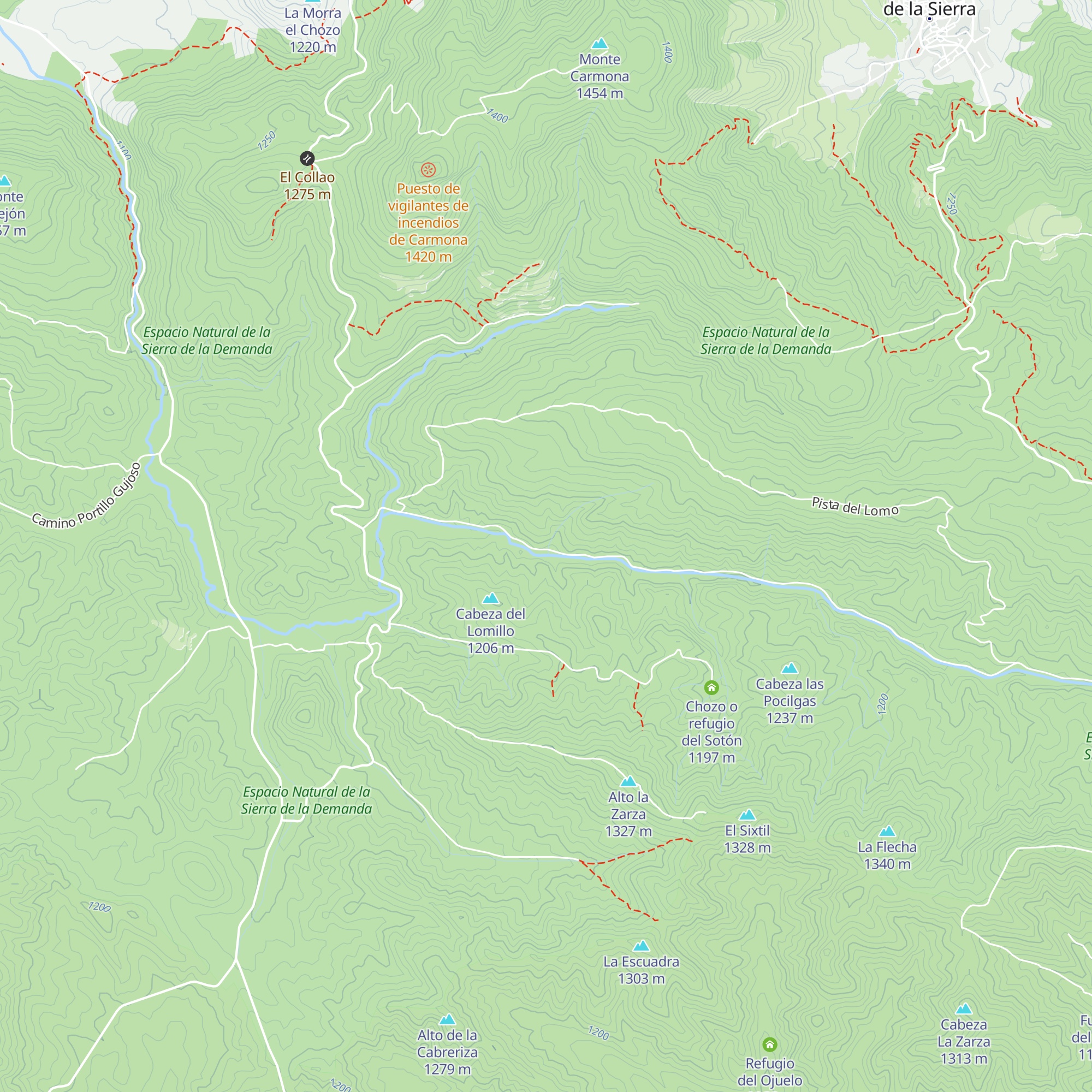 Refugio del Horno de Judas map