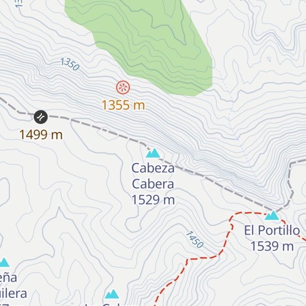 Map of Cabeza Cabera