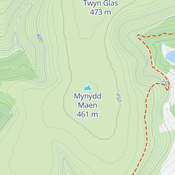 Map of Mynydd Maen