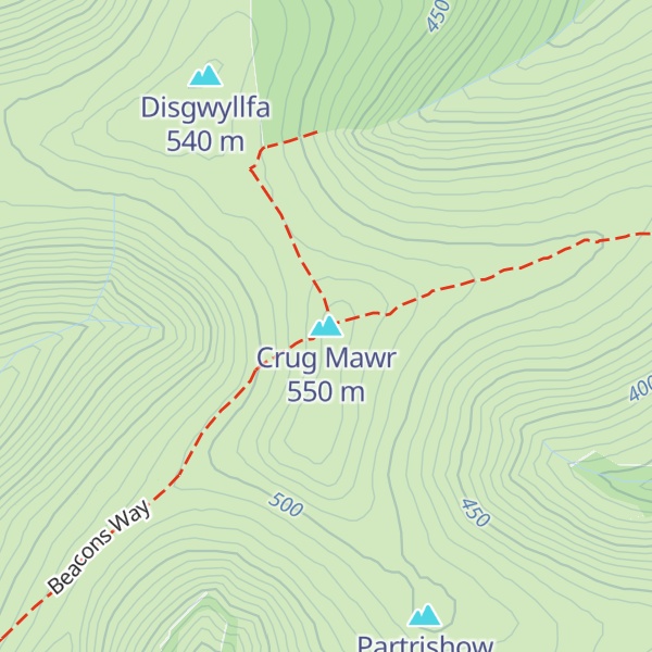 Map of Crug Mawr