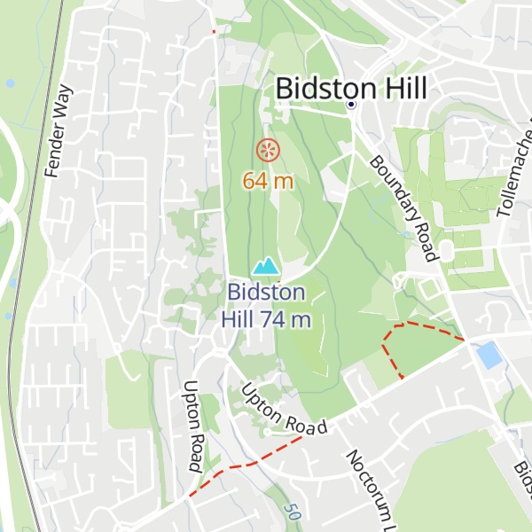 Map of Bidston Hill