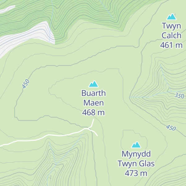 Map of Mynydd Llwyd