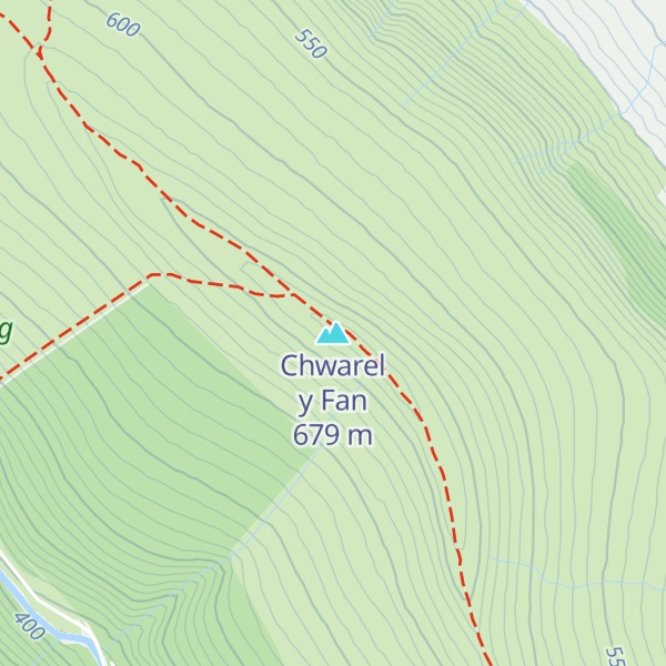 Map of Chwarel y Fan