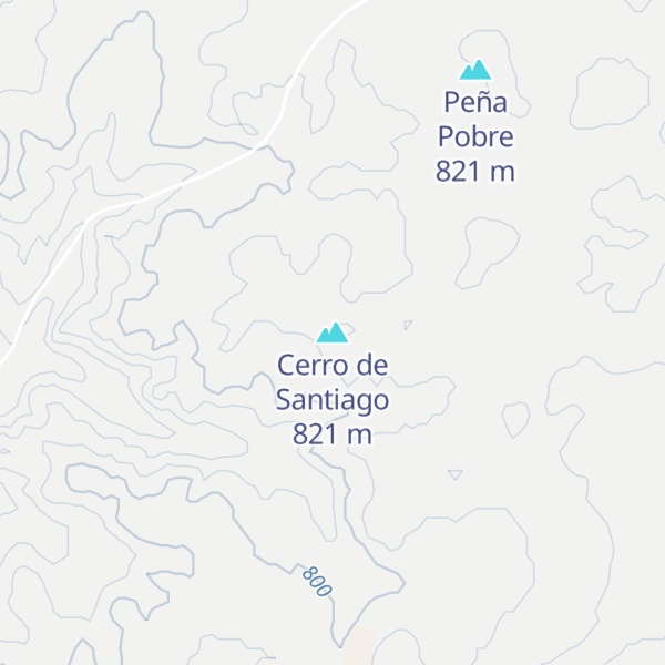 Map of Cerro de Santiago