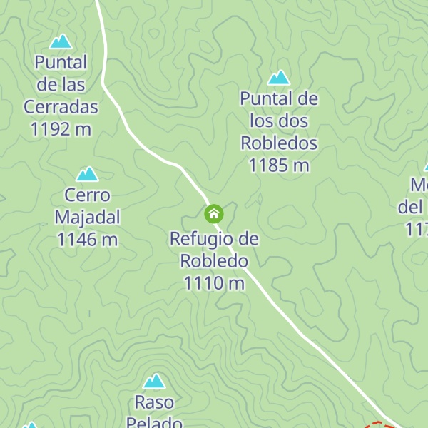 Map of Refugio de Robledo