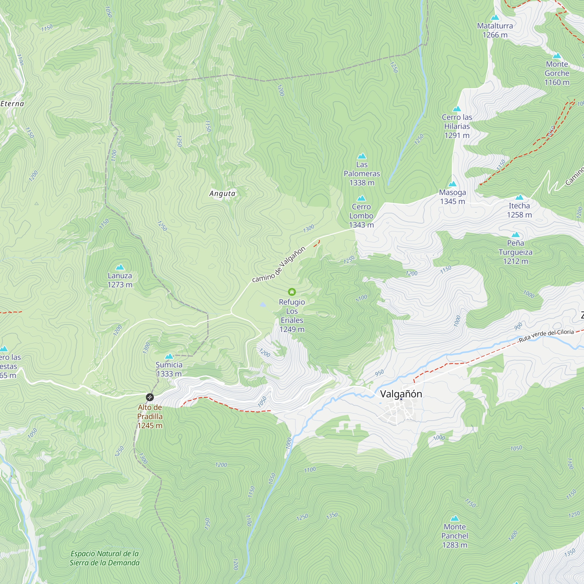 Refugio Los Eriales map