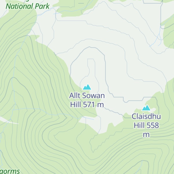 Map of Allt Sowan Hill