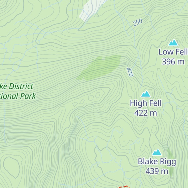 Map of Birk Fell Man