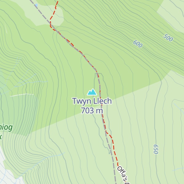 Map of Twyn Llech