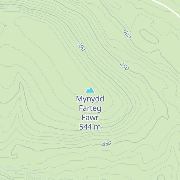 Map of Mynydd Farteg Fawr