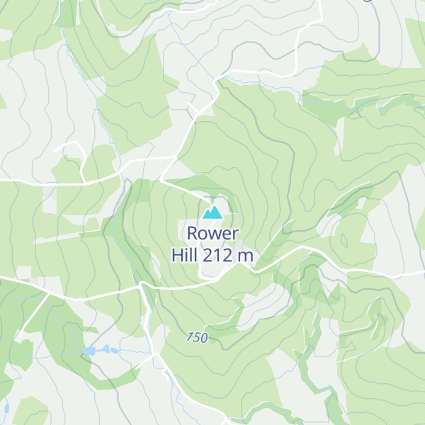 Map of Rower Hill