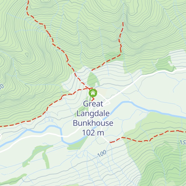 Map of Great Langdale Bunkhouse