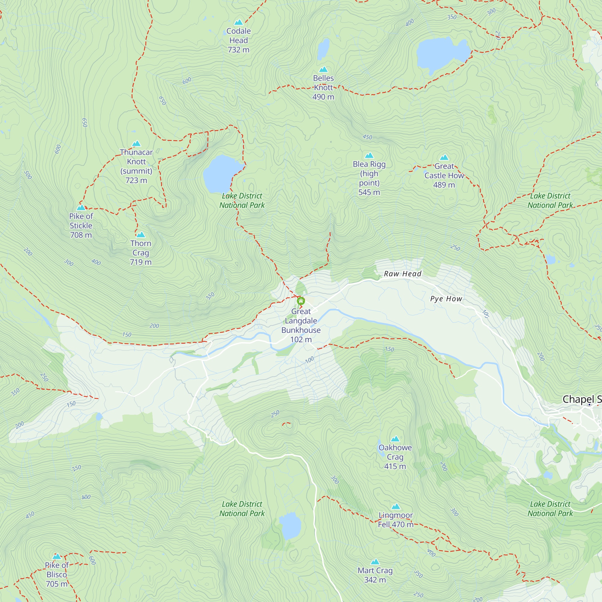 Great Langdale Bunkhouse map
