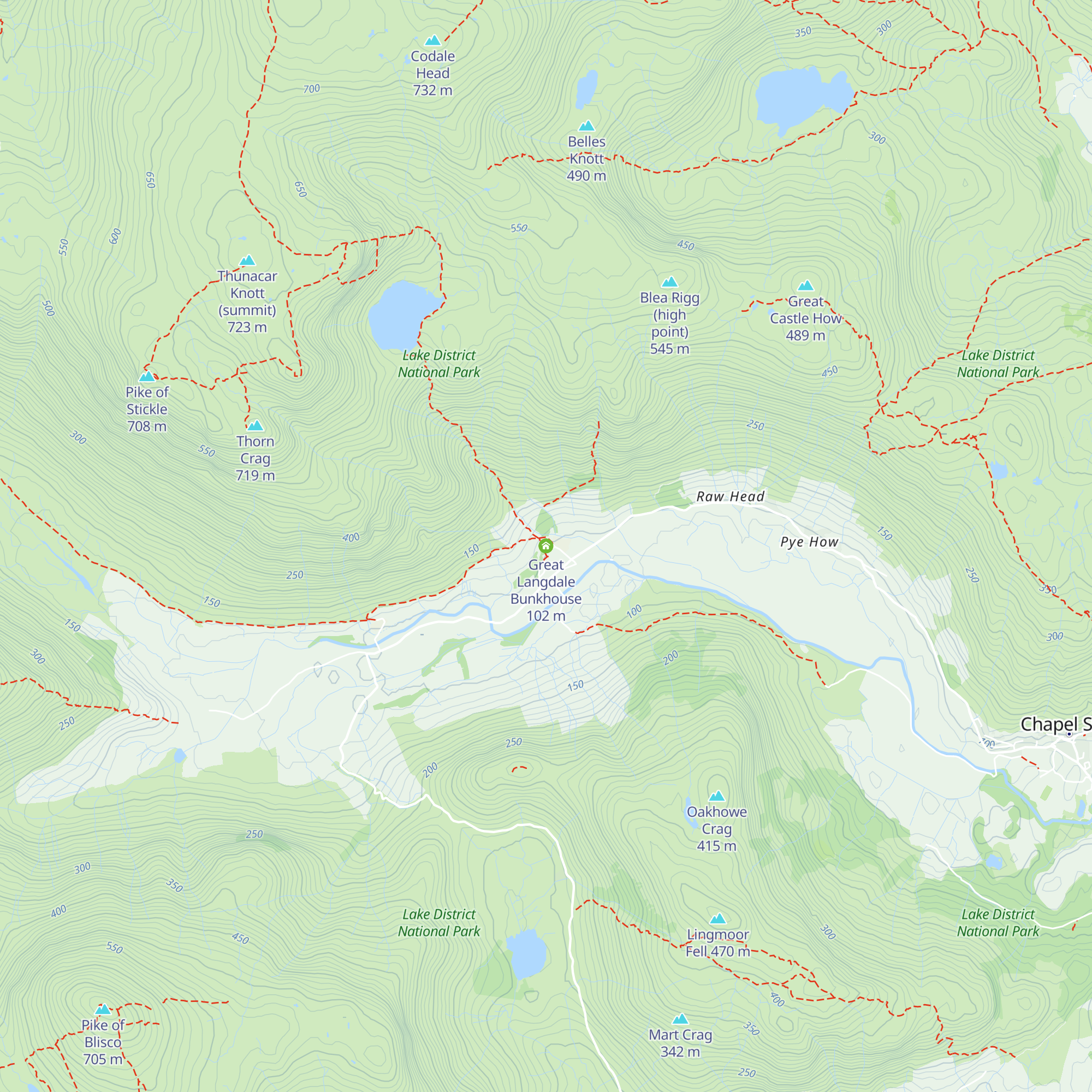 Great Langdale Bunkhouse map