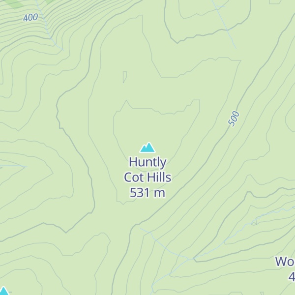 Map of Huntly Cot Hills