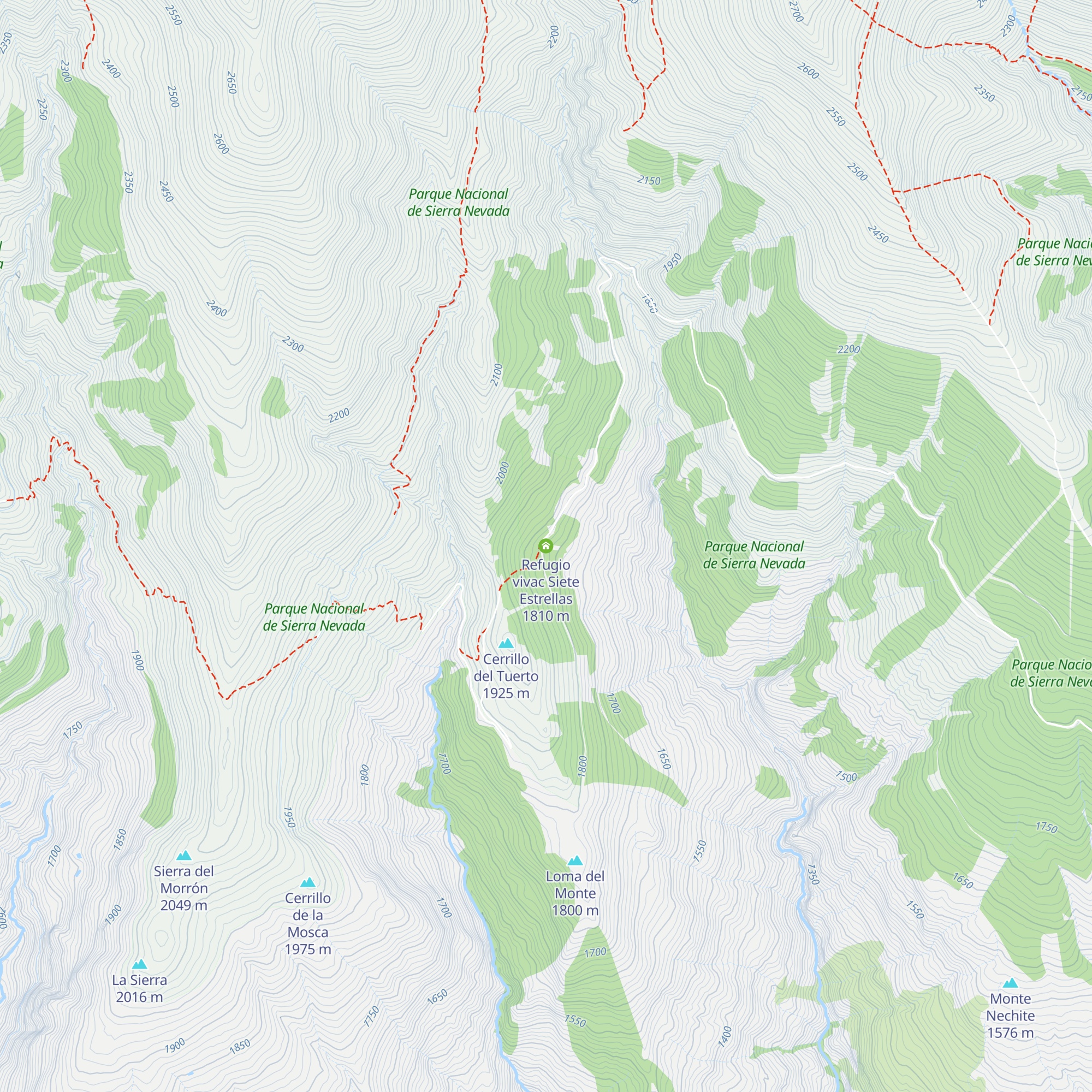 Refugio vivac Siete Estrellas map