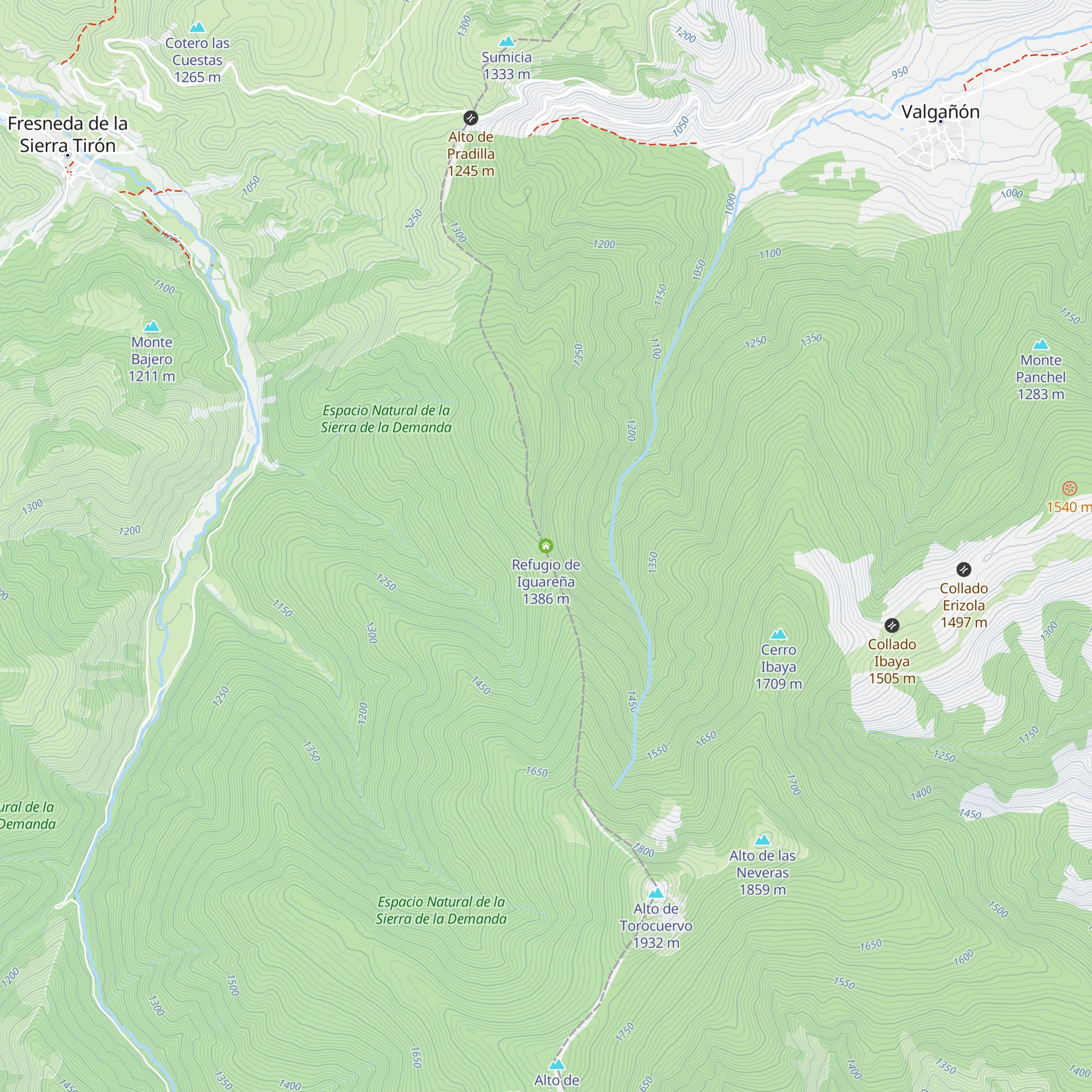 Refugio de Iguareña map
