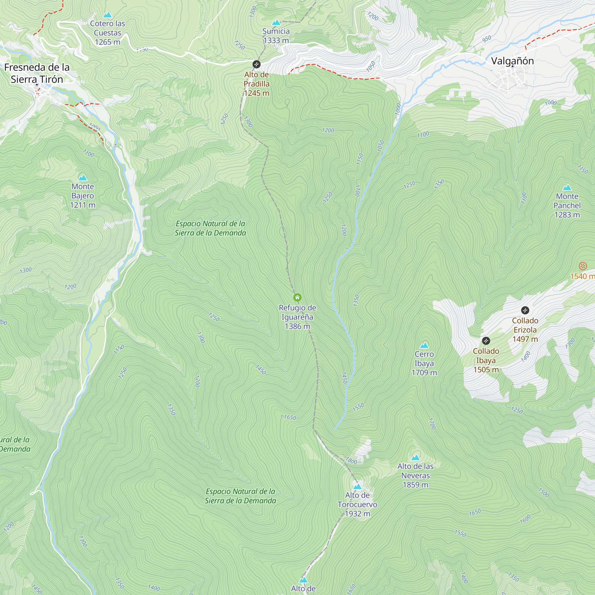 Refugio de Iguareña map