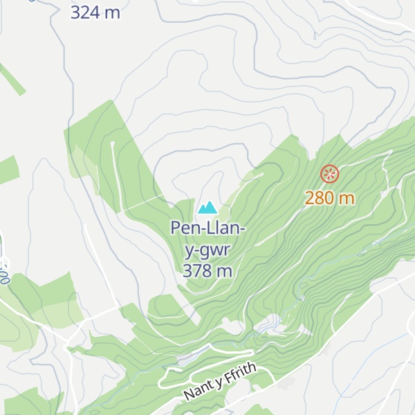 Map of Pen-Llan-y-gwr