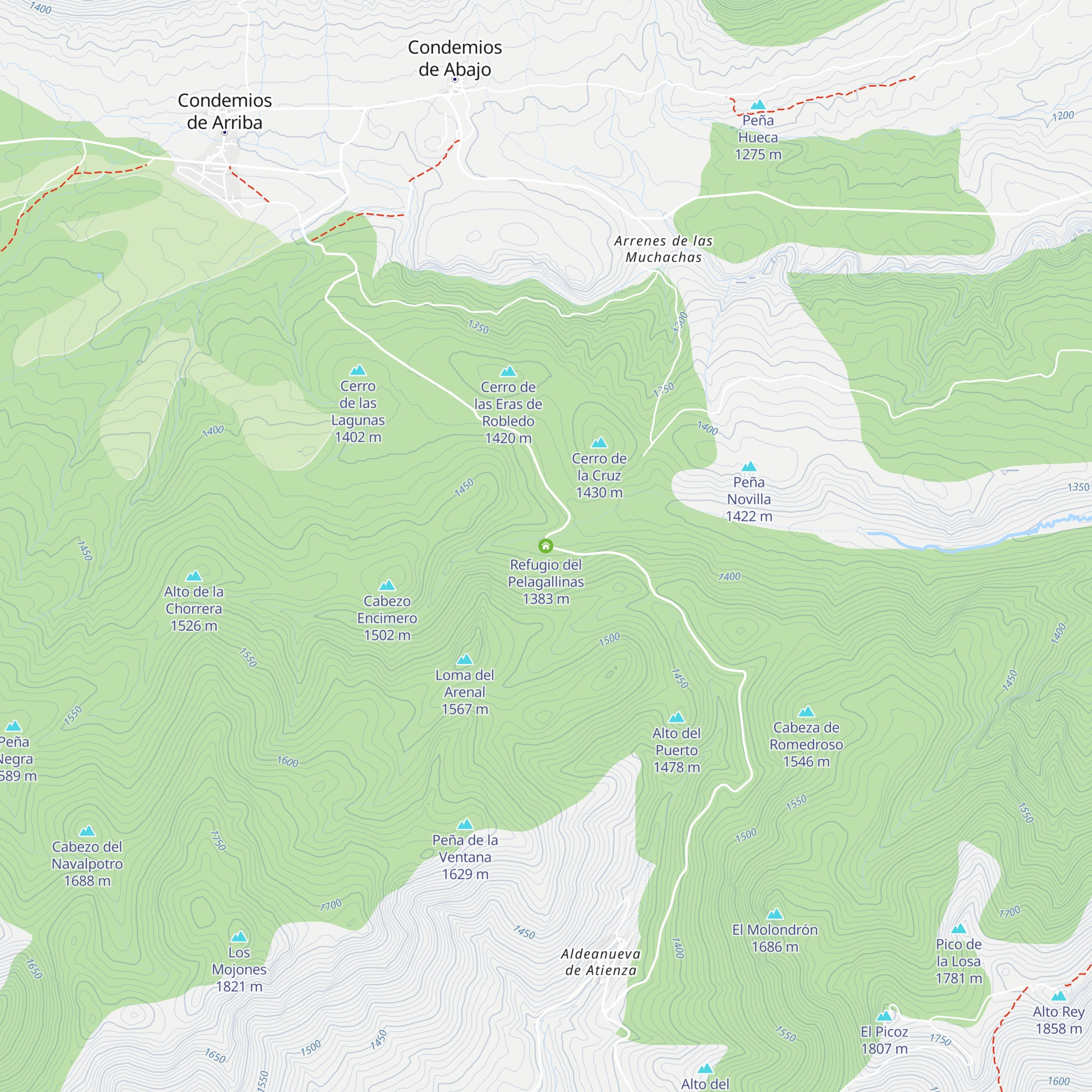 Refugio del Pelagallinas map