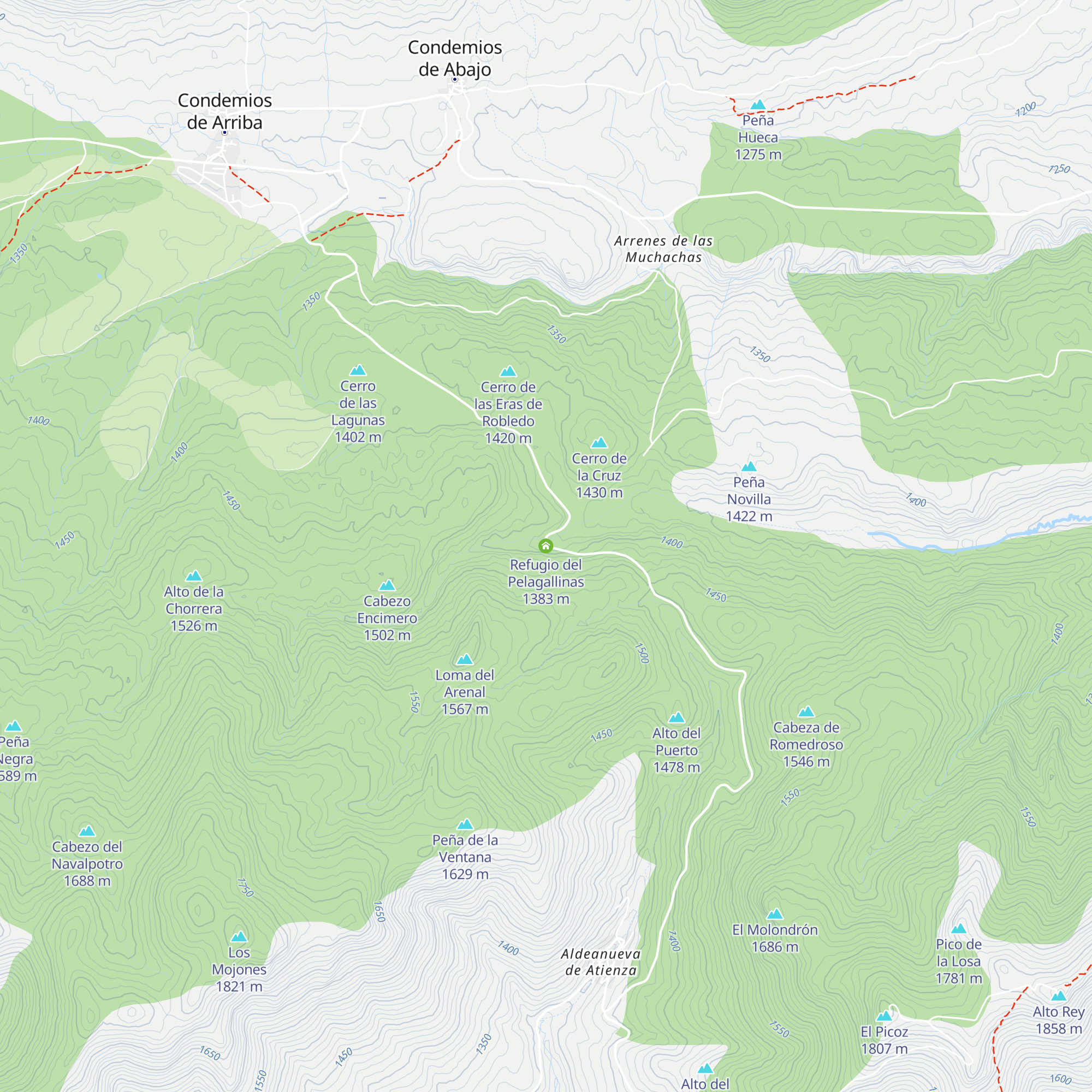 Refugio del Pelagallinas map