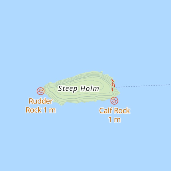 Map of Steep Holm