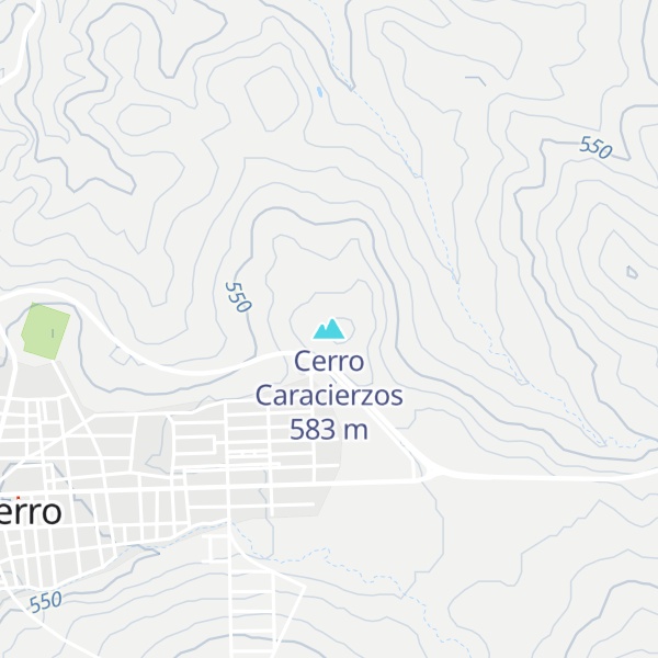 Map of Cerro Caracierzos