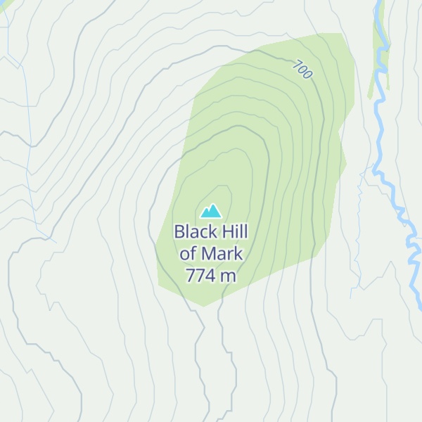 Map of Black Hill of Mark