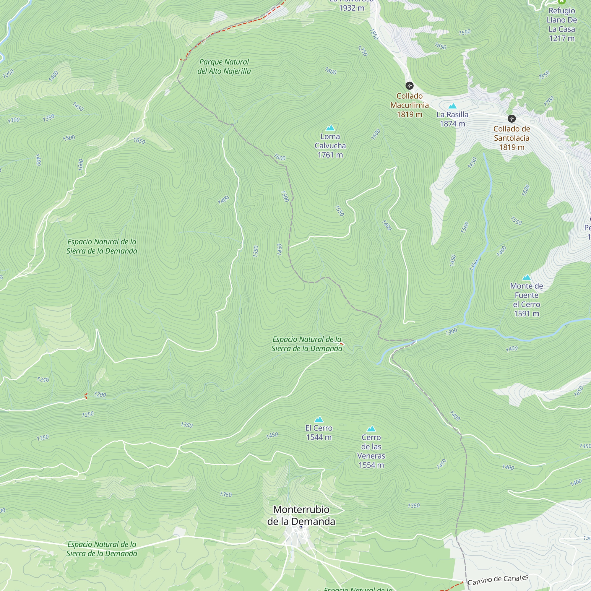 Refugio de Cerrito Colorao map