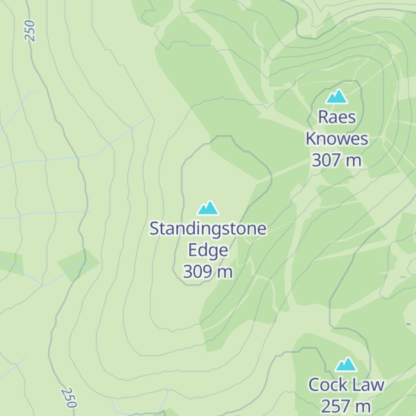 Map of Standingstone Edge