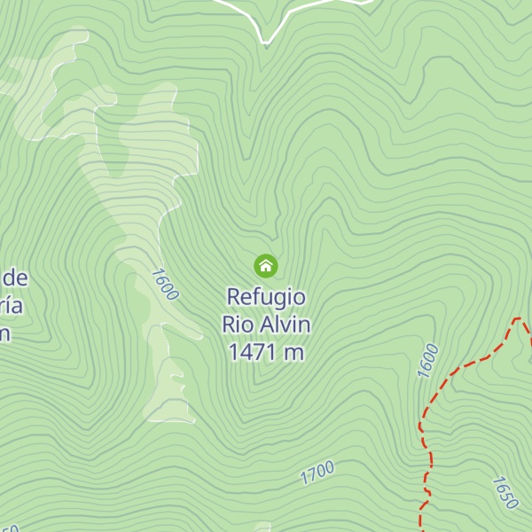 Map of Refugio Rio Alvin