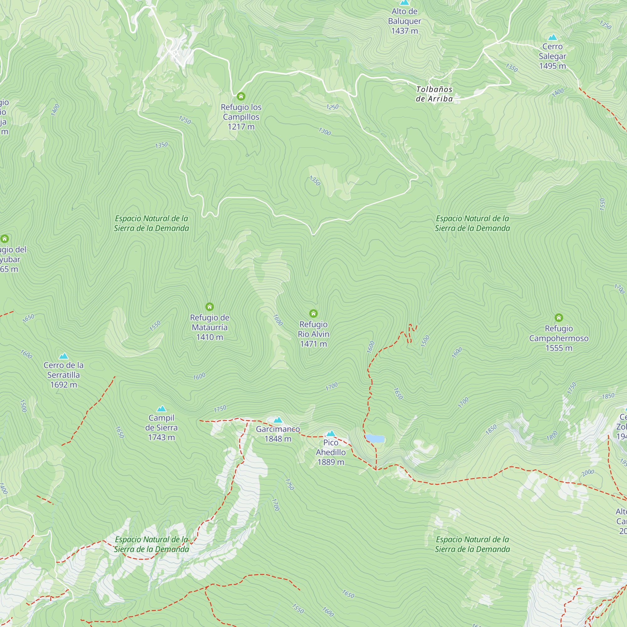 Refugio Rio Alvin map