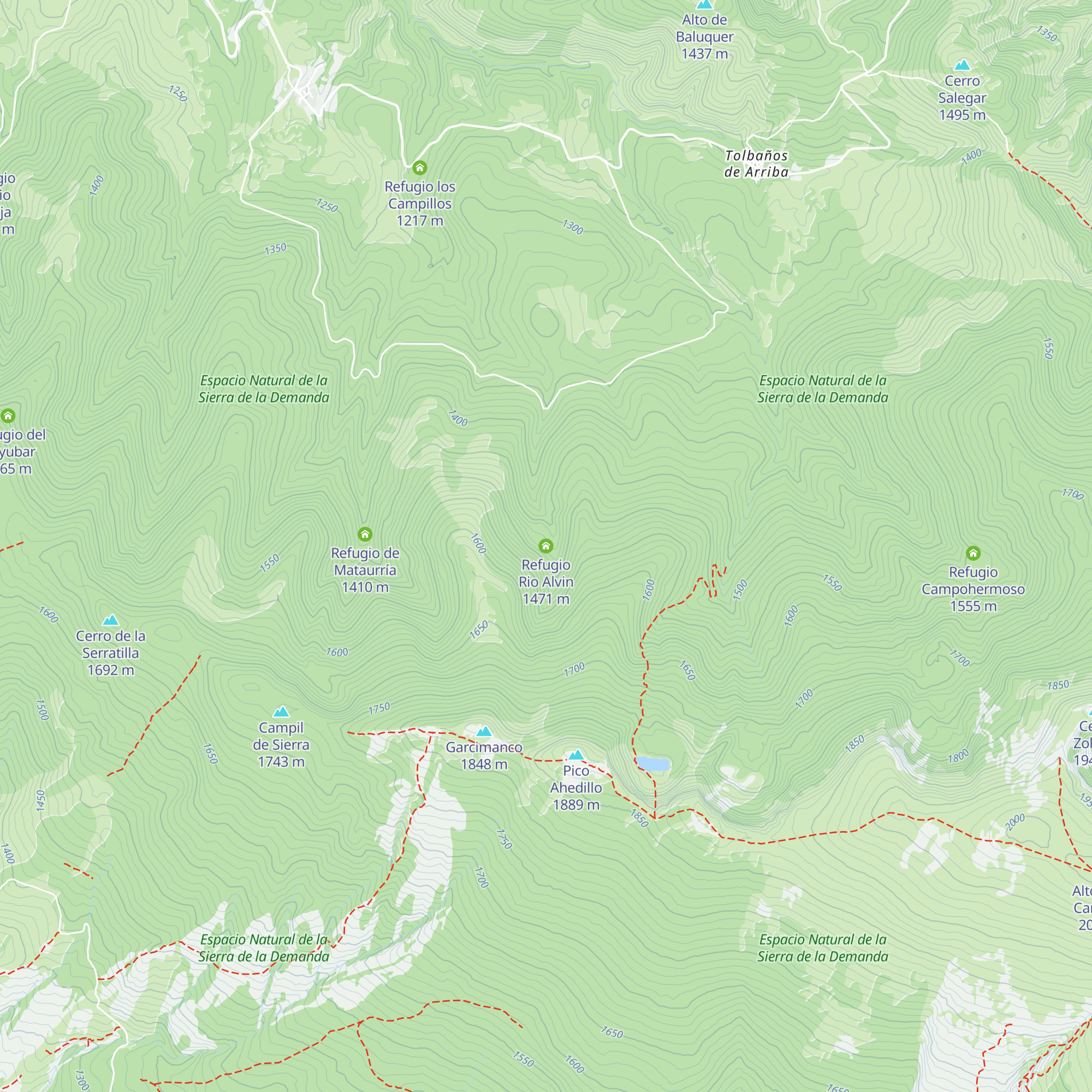 Refugio Rio Alvin map