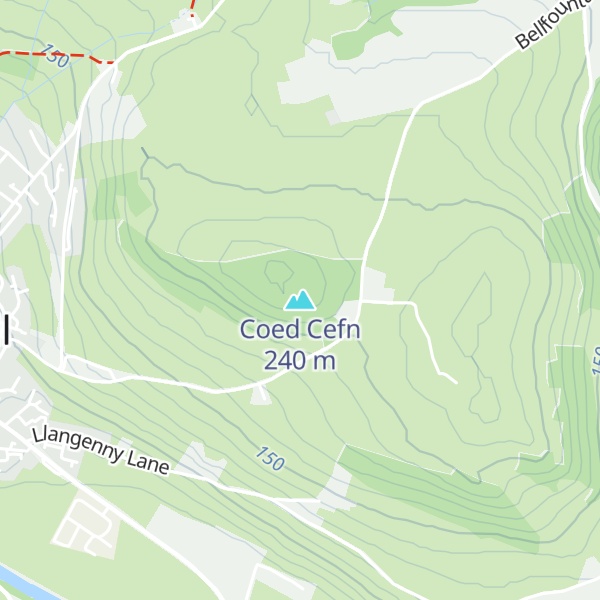 Map of Coed Cefn