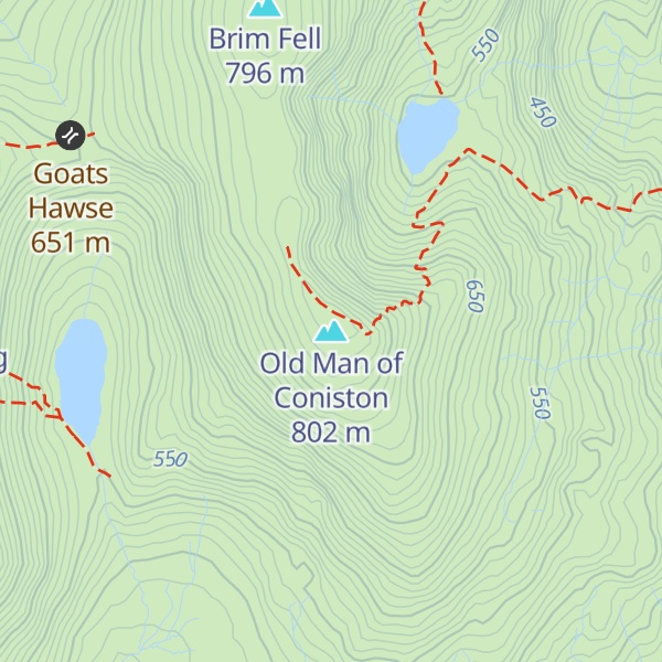 Map of Old Man of Coniston