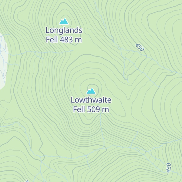 Map of Lowthwaite Fell