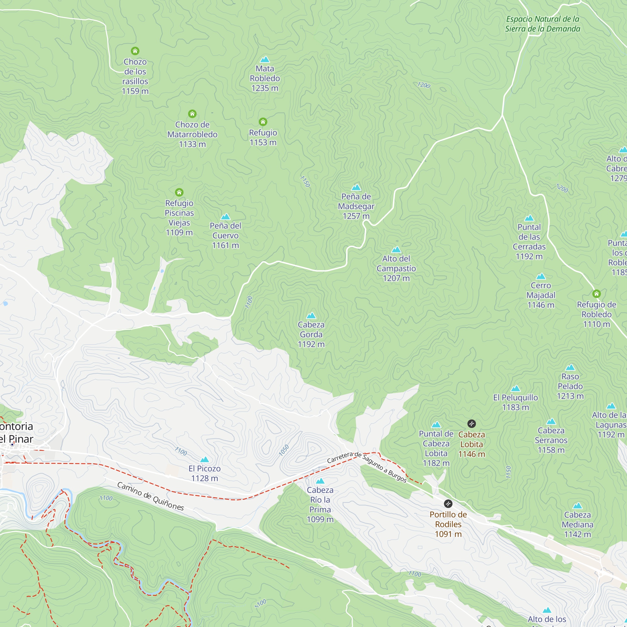 Refugio de cabeza, gorda map