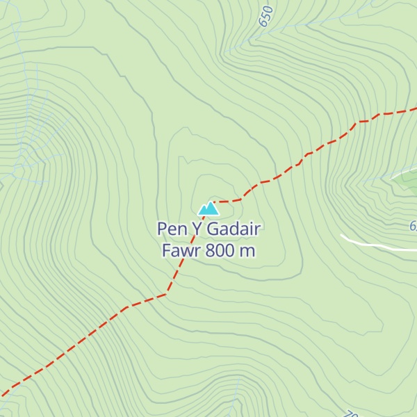 Map of Pen Y Gadair Fawr