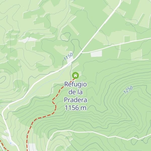 Map of Refugio de la Pradera