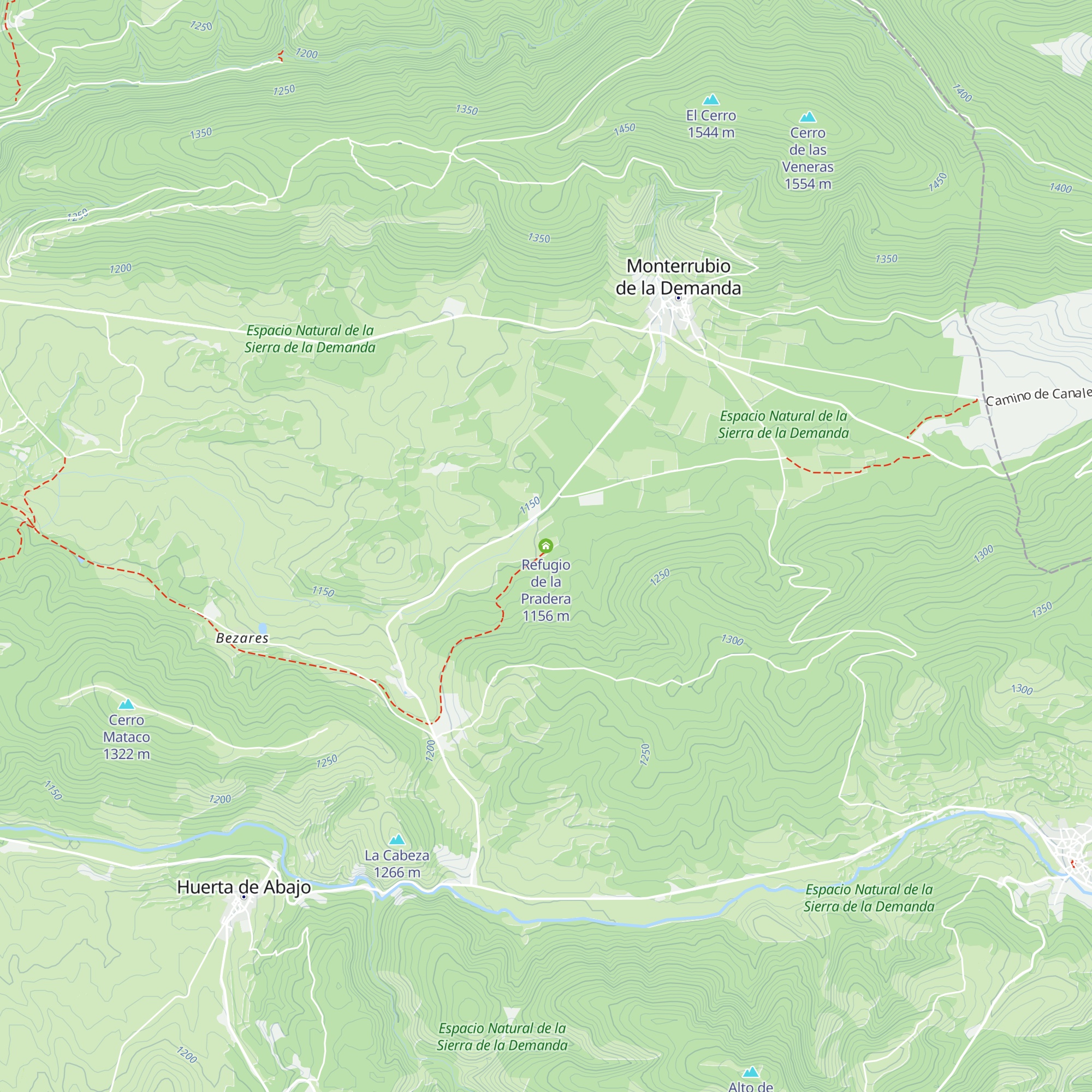 Refugio de la Pradera map